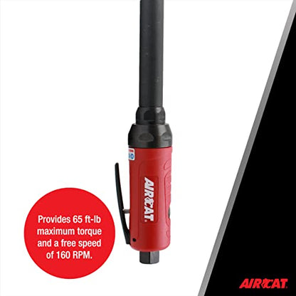 AIRCAT 808-22-A 3/8" Long Reach Ratchet, 65 ft-lb Max Torque, 200 RPM - style: Composite Overmold Grip
