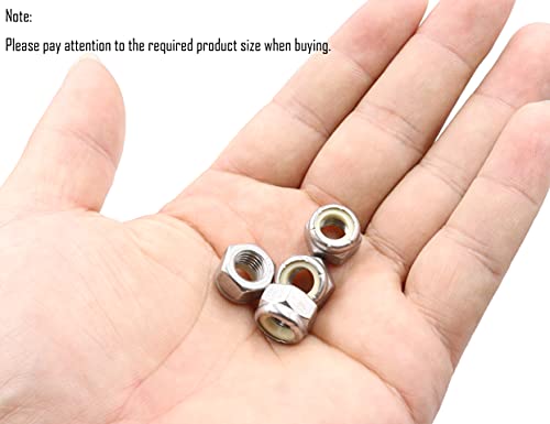 LBY 40pcs Lock Nuts, 5/16-24 Nylon Insert Hex Lock Nuts, 304 Stainless Steel (Silver) - size: 5/16-24