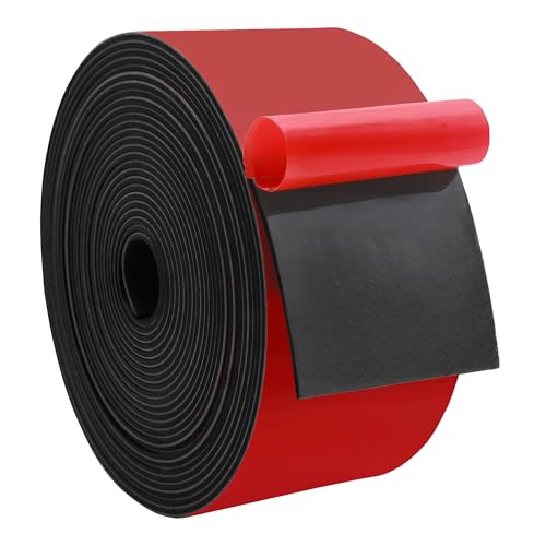DOBTIM Solid Neoprene Rubber Strips with Adhesive Backing 1/16 (.062)" Thick x 3" Wide x 25' Long, Self Adhesive Rubber Sheets, Rolls & Strips for DIY Gaskets Crafts Pads Seals Warehouse Flooring - size: 3" X 25', style: .062" thick (Adhesive）