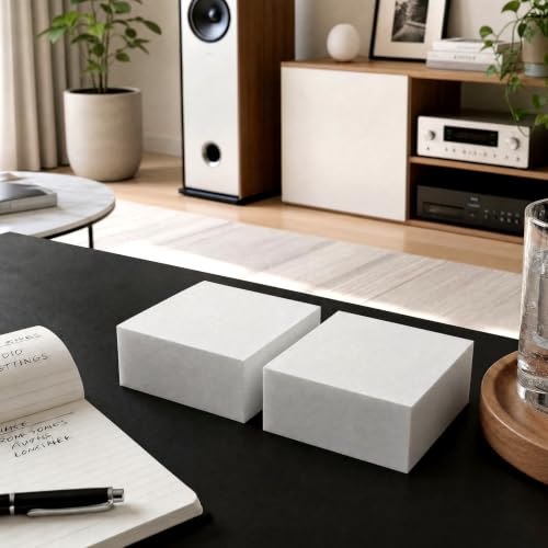 4 Pcs 2" Thick Foam Padding Sheet with Adhesive Backing Closed Cell - color: White, size: 2 Inch Thick, 4 x 4 Inches