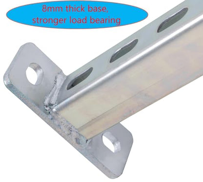 2 Pack Fasteners Braces,Steel Bracket,Steel Frame Stands, Display Stands, Pipe Stands, Metal Support Channel.14 Inch Long