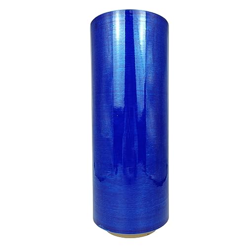Blue Plastic Wrap Moving Wrap Roll 12”×1000ft 80 Gauge Stretch Wrap - color: Blue
