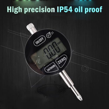 Digital Dial Indicator 0.01mm/0.0005inch, 0-12.7mm - style: 0.01mm