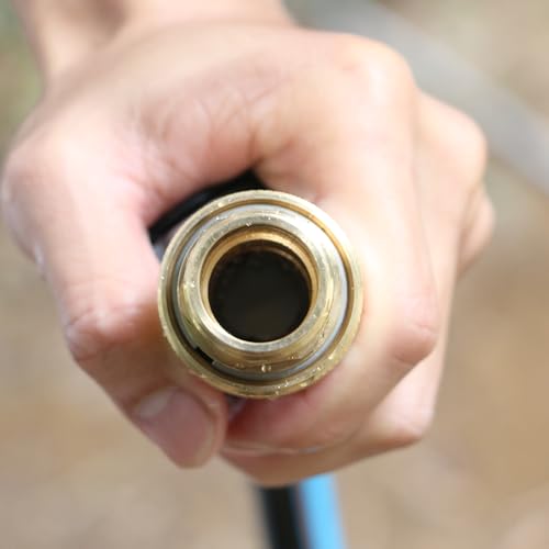 STYDDI 3/4-inch Full Flow Super Heavy Duty Hose Quick Connect Fittings, Lead-free Brass Full Port Garden Hose Quick Connector Coupler, 3/4” GHT High-Volume Hose Quick Release Adapter Set - size: 1 MALE + 1 FEMALE