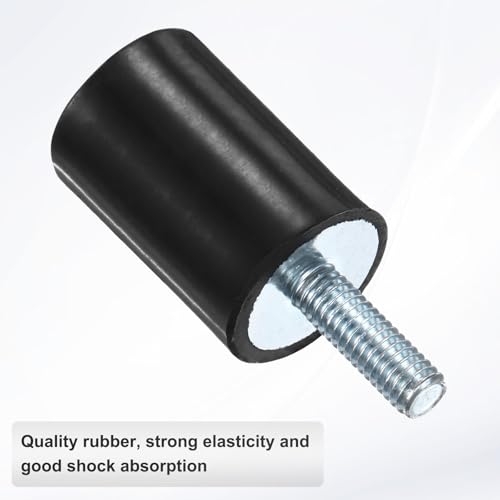 M METERXITY 8-Pack Rubber Mounts D20mmxH30mm Male/Female Vibration Isolators Cylindrical Shock Absorber W M6 x 18mm Studs for Air Compressor/Car/Pump/Boat/Garage Motor/Bobbins Rubber Isolators - size: M6 x 18mm, 20mm x 30mm