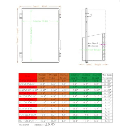Waterproof Electrical Box with Mounting Plate, IP67 Junction Box Stainless Steel Latch Hinged Grey Cover Project Enclosure with Wall Bracket and 2 Glands 8.3" x 6.3" x 3.9" - color: Grey, size: 8.3" x 6.3" x 3.9"