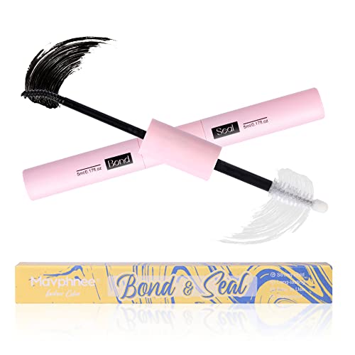 Lash Glue Bond and Seal Long Lasting Strong Hold Waterproof 2 in 1 Cluster Eyelash Glue for DIY Lash Extensions by Mavphnee