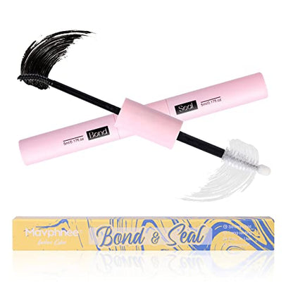 Lash Glue Bond and Seal Long Lasting Strong Hold Waterproof 2 in 1 Cluster Eyelash Glue for DIY Lash Extensions by Mavphnee
