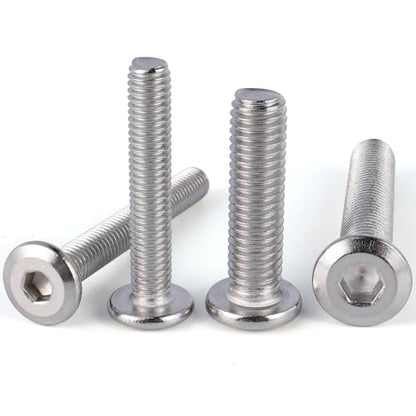 VGBUY M6-1.0 x 50 mm 30Pcs Flat Head Hex Socket Cap Screws Bolts,304 Stainless Steel 18-8,Full Thread,Hex Spanner Included (VG30112) - size: M6 x 50-30pcs
