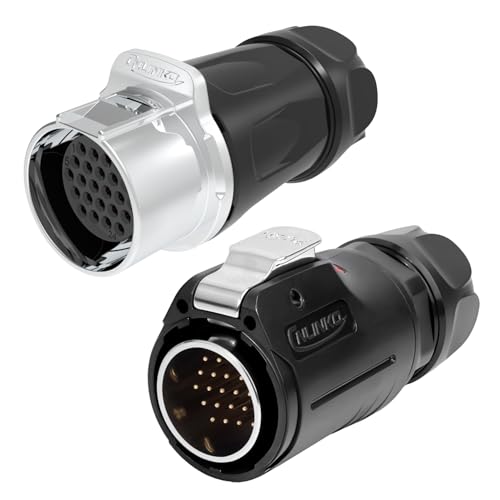 CNLINKO LP-24 24 Pin Circular Connector IP68 Waterproof Mating Plug Set - size: 24-Pin