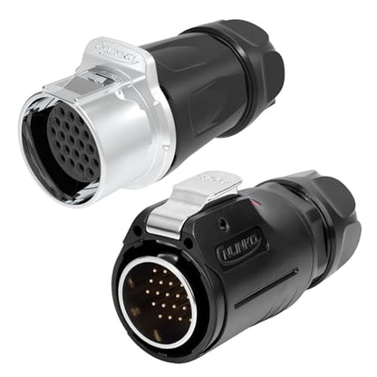 CNLINKO LP-24 24 Pin Circular Connector IP68 Waterproof Mating Plug Set - size: 24-Pin