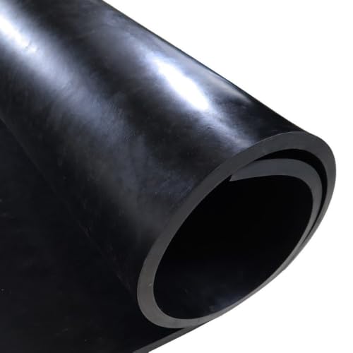 Nitrile Commercial Grade Rubber Sheet, Black, 60A, 0.750" x 24" x 36" - size: 24 x 36 x 0.75 in.