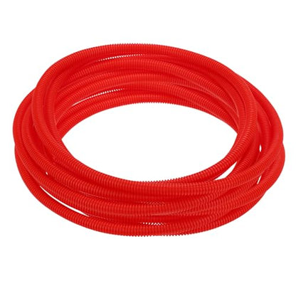 MECCANIXITY Plastic Split Wire Loom Tubing 1/2"(12mm) ID 50FT(15m), Red - color: Red, size: 1/2"(12mm) ID x 50FT(15m)