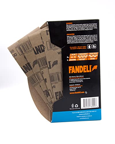 Fandeli | Waterproof Sandpaper | Assortment of Grits from 120 to 2500 | 36 Sheets 23 x 9,3 cm | for Car Polishing, Wood Furniture Sanding and Metal Sanding | Water Resistant - style: Assortment of Grits from 120 to 2500 | 36 Sheets