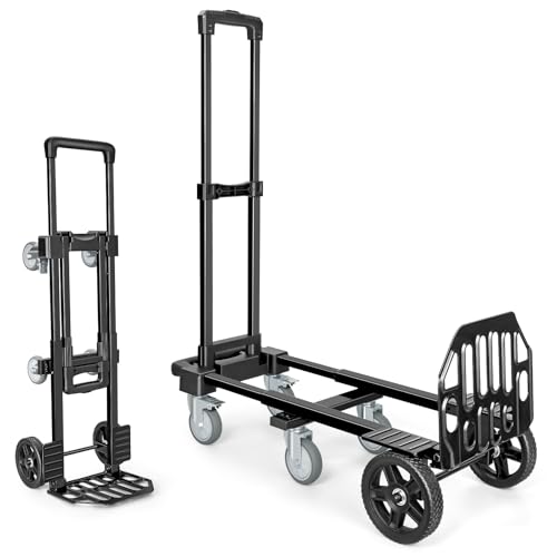 KEDSUM 3-in-1 Convertible Dolly Cart, 600LB Hand Truck with 6 Wheels - size: 600LBS-6 Wheels