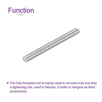 DMiotech 20 Pack M4 x 45mm Fully Threaded Rod 304 Stainless Steel Right Hand Threads Rod Bar Studs Clamps and U-Bolts - size: M4 x 45mm
