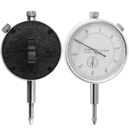 Wolfride Mechanical Dial Indicator Gauge 0-10mm, 0.01mm Resolution