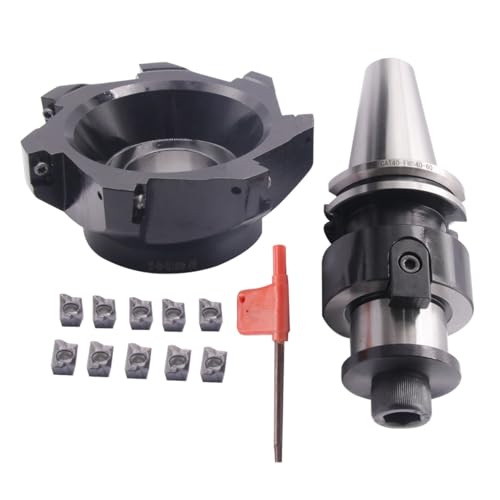 4.92"/125mm Cutting Dia 400R-125-40-7T Shell Cutter Set with CAT40 Arbor