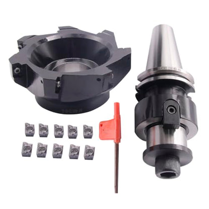 4.92"/125mm Cutting Dia 400R-125-40-7T Shell Cutter Set with CAT40 Arbor