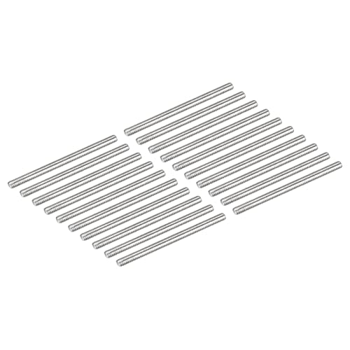 DMiotech 20 Pack M3 x 50mm Fully Threaded Rod 304 Stainless Steel Right Hand Threads Rod Bar Studs Clamps and U-Bolts - size: M3 x 50mm