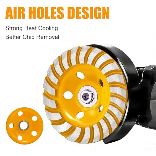 4.5” Turbo Diamond Grinding Cup Wheel, Concrete Grinding Wheel - style: Segment Turbo