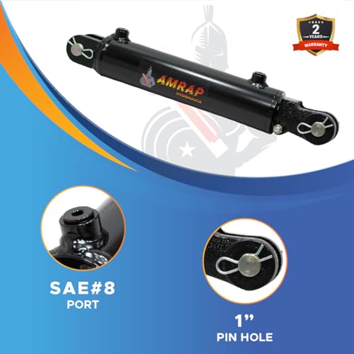 2.5x12 Hydraulic Cylinder - 2.5" Bore 12" Stroke Double Acting Welded Threaded Clevis Hydraulic Cylinder 3500 PSI Retracted: 22.25, Extended: 34.25,SAE#8 - size: 2.5x12
