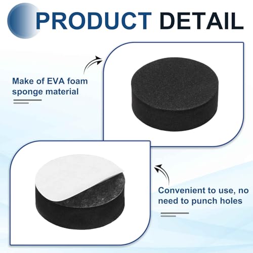 MECCANIXITY Single Sided Speaker Isolation Pads 35mmx12mm Round Black - size: 35mmx12mm