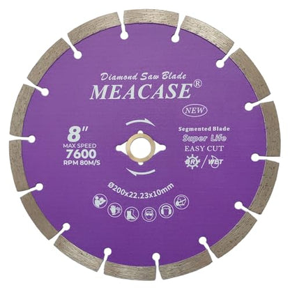 8 inch General Purpose Segmented Diamond Saw Blade for Concrete Masonry Brick Block Stone - style: 8''