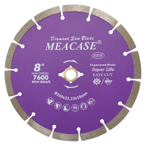 8 inch General Purpose Segmented Diamond Saw Blade for Concrete Masonry Brick Block Stone - style: 8''