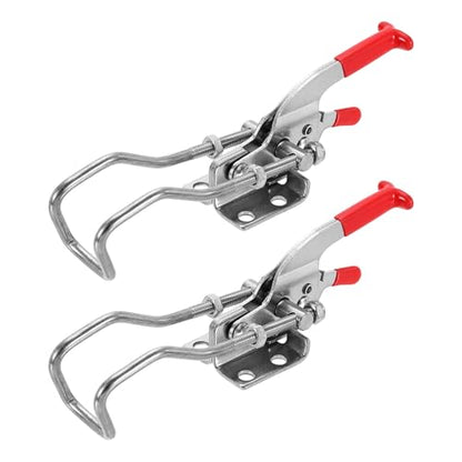 HARFINGTON 2pcs 431 Toggle Latch Clamp M6 x 50mm 772lbs Holding Capacity Adjustable Quick Release Pull Latches 304 Stainless Steel Hasp Clamps for Smoker Lid Jig Tool Box Case Doors