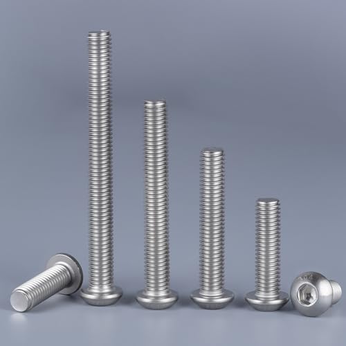 695PCS M3 Bolt Assortment Kit, Hex Socket Button Head Screws Nuts Bolts Washer Assortment Kit 304 Stainless Steel M3 x 6/8/10/12/16/20/25/30mm - size: M3 695PCS Button SS