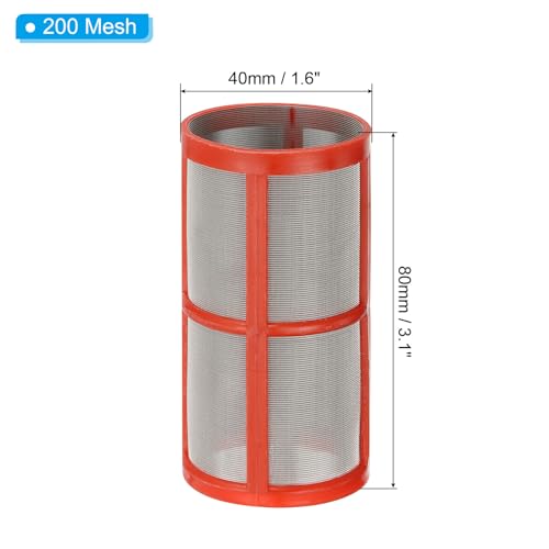 PATIKIL 200 Mesh in-Line Strainer Replacement, 1 Pair Stainless Steel Filter Screen Accessories for Garden Hose Water Pump Pressure Washer