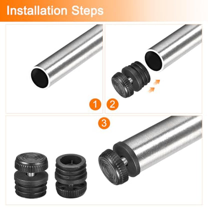 uxcell 4Pcs Inserts for with Leveling Feet,35mm/1.38" OD,M8-1.25mm Thread - size: 35mm