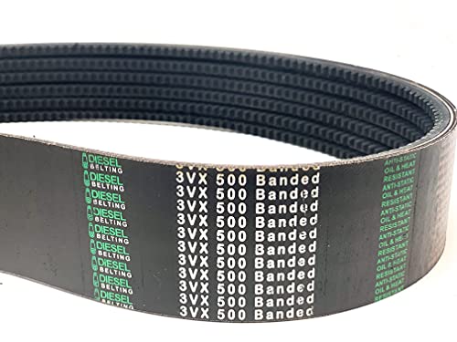 5/3VX500 Banded Cogged V-Belt — 5 Bands, — Oil & Heat Resistant, Anti-Static — Industrial Drive
