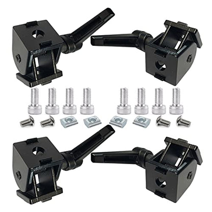 4 Sets 2020 Aluminum Extrusion Hardware Hinges Pivot Joint Brackets - style: 4Pcs Pivot Joint with Bolt Nut