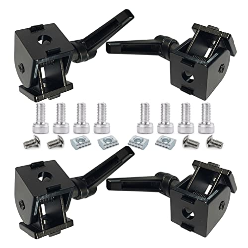 4 Sets 2020 Aluminum Extrusion Hardware Hinges Pivot Joint Brackets - style: 4Pcs Pivot Joint with Bolt Nut