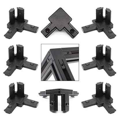 8Pcs 2020 Aluminum Extrusion Hardware Accessories Corner Brackets - style: 8Pcs Tri Bracket with Screw
