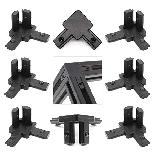 8Pcs 2020 Aluminum Extrusion Hardware Accessories Corner Brackets - style: 8Pcs Tri Bracket with Screw