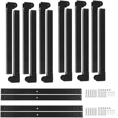 Ultrawall Wall Mount Wood Organizer and Lumber Storage Rack with 3-Level - style: Black-4 PACK