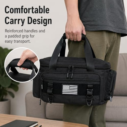 16" Tactical Tool Bag, 800D Oxford, MOLLE, Black - color: Black