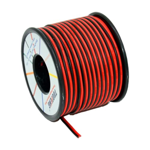 TUOFENG 20 AWG Silicone Wire, 100 ft Red Black 2-Conductor Tinned Copper - size: 20 awg Silicone wire 100ft