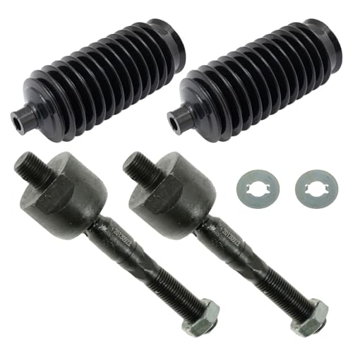 TRQ Front Steering Kit Steering Rack & Pinion Bellow Tie Rod - style: PSA27281