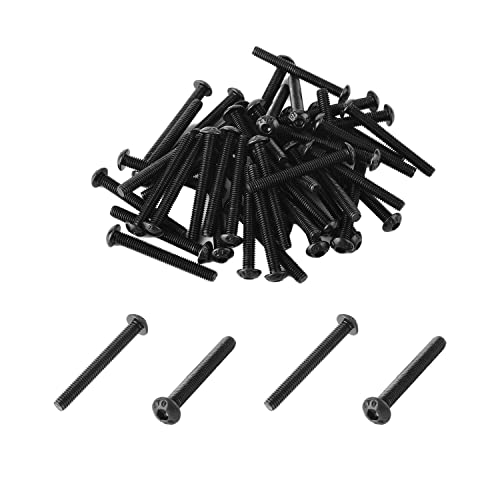 100Pcs M3 x 6mm Button Head Socket Cap Screws, Alloy Steel 10.9 Grade - size: M3 x 6mm