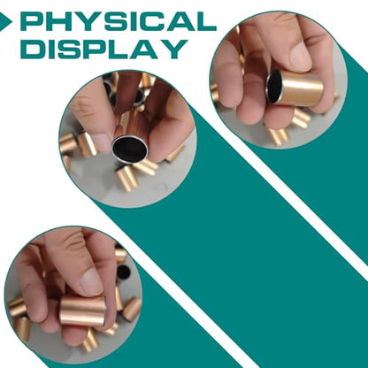 20PCS Sleeve Bearings 6mm Bore x 8mm OD x 10mm Length, Oilless Self-Lubricating Bronze Bushings, Plain Bearings for Machinery, Automotive, Fitness Equipment & Industrial Use - size: 6*8*10 MM