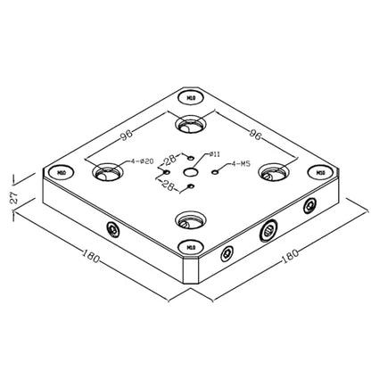 XinDian Quick Zero Point plate D96-D - style: D96-D