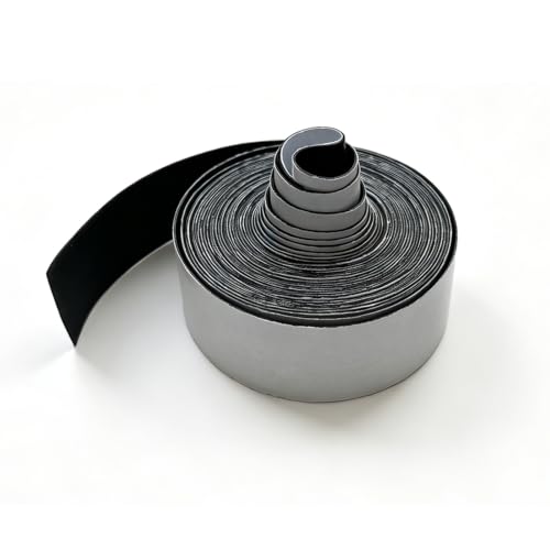 1/32" Thick x 1" W x 180" L Solid Rubber Strip Roll with Adhesive Backing - size: 1" x 1/32" x 180"