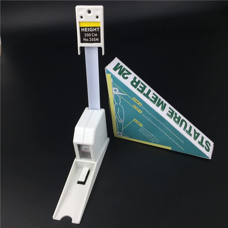 Utoolmart 200cm Height Meter White Wall Mounted Height Meter Growth Ruler CM Metric