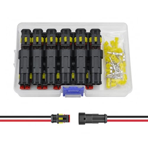 2 Pin Waterproof Electrical Connectors 10 Kit 2 Wire Connectors - size: 2p