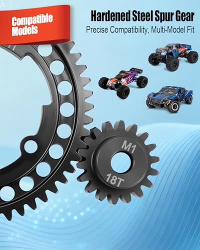 54T Spur Gear and 18T Pinion Gear Fit for Traxxas X Maxx