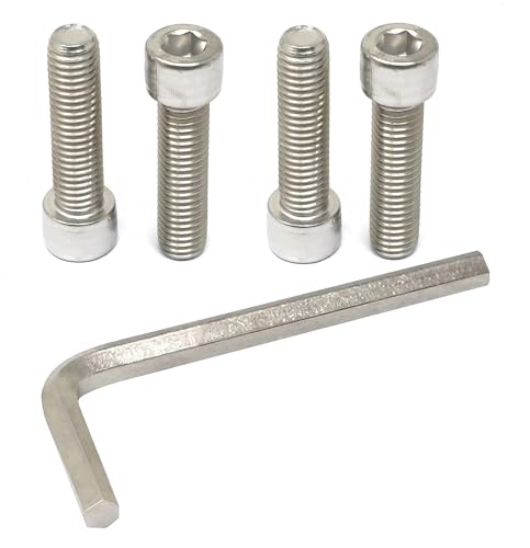 iexcell 4 Pcs 1/2-13 x 2 Stainless Steel 304 Hex Socket Head Cap Screws Bolts Kit - size: 1/2-13 x 2" ( Fully Threaded )